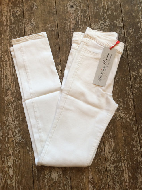 Amazing Woman Venus 12 White Ankle Skimmer Jeans